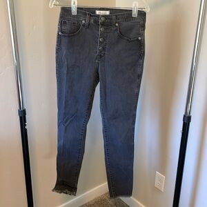 Madewell black 10 inch high rise skinny jean size 28